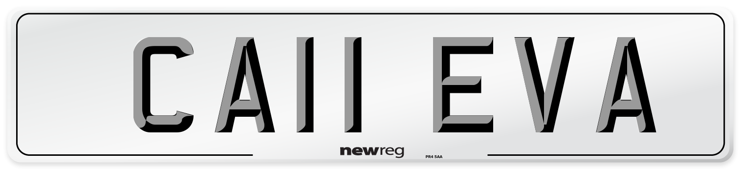 CA11 EVA Number Plate from New Reg